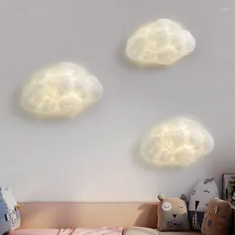 Wall Lamp Modern LED Cloud Cotton Nordic Bedroom Lighitng Warm Romantic Children's Home Bedside Decor Sconce Indoor White Light