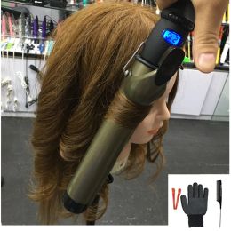 Irons Professional LCD Hiar Curler Ceramic Coated Curling Iron 38mm Big Rollers Hair Iron Hairstyles And Tools Universal Voltage
