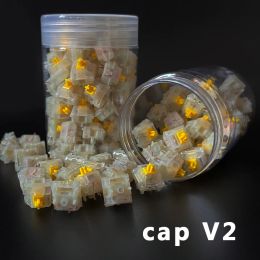 Keyboards Gateron cap V2 keyboard switch milky yellow 5pin switch bottle packaging