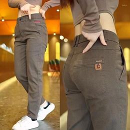 Men's Pants Korea Fashion Mens Casual Four Season Straight Slim Fit Trousers Elastic Waist Gray Black Khaki Brand