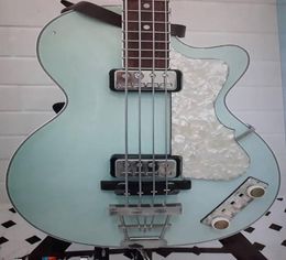 125th Anniversary 1950039s Hofner Contemporary HCT 5002 Violin Club Bass Light Green Electric Guitar 30quot short scale Wh9678826