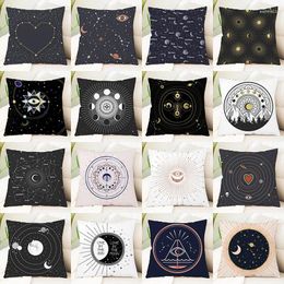 Pillow S Moon And Stars Colorful Cover Throw Case For Home Chair Sofa Decoration Square Pillowcases