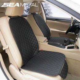 Car Seat Covers SEAMETAL Cover With Backrest Pad PU Leather Vehicle Protector Anti Slip Chair Mat Universal For Sedan Suv Truck