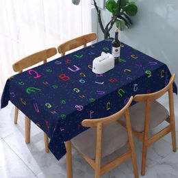 Table Cloth Rectangular Oilproof Colorful Armenian Alphabet Cover Armenia History Letters Backed Tablecloth For Dining