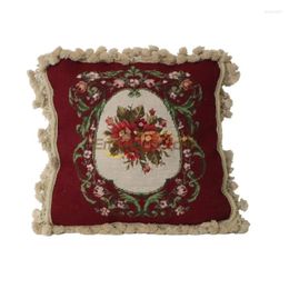 Pillow National Woven Pillows Embroidered For Leaning On Of Needlepoint Floss Rococo Cloth Art Restoring Ancient Ways