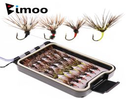 Bimoo 24PCSBox Tenkara Flies in Waterproof Fly Box Size 12 Barbed Hook Tenkara Fishing Fly Bait Lure 2010302154002