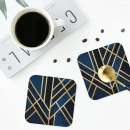 Table Mats Art Deco Midnight Coasters PVC Leather Placemats Non-slip Insulation Coffee For Decor Home Kitchen Dining Pads Set Of 4