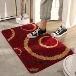 Carpets Red Door Mat Wear Resistant Dust Proof Entry Bathroom Absorbent Non Slip