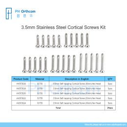 Instruments 3.5mm Series Stainless Steel Implants Plates and Screws and Instrument Veterinaria Mascotas Veterinary Orthopedic Surgical Tools