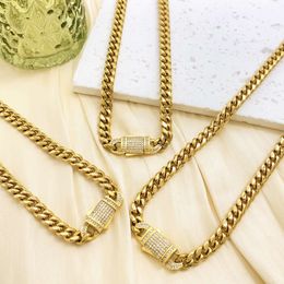 Jewellery Wholesale Stainless Steel 18k Customised Crystal Glass Stones Gold Chain Necklace Bracelet for Women