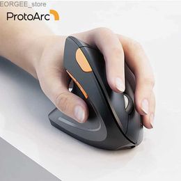 Mice ProtoArc EM13 wireless vertical mouse suitable for left-handed charging 2.4G USB Enonic mouse suitable for PC and laptop Y240407