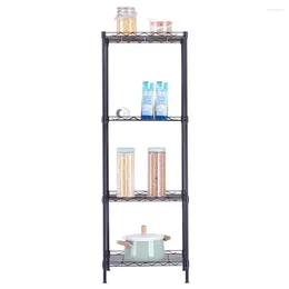 Kitchen Storage 4 Tier Adjustable Shelf Metal Rack Organizer Unit Holder