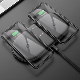 Sets Hoco Fast Dual 2in1 Wireless Charger Pad for Pro for Iphone X Xr Xs 11 Pro Max Samsung S10 Xiaomi Qi Induction Charging