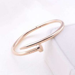 Carts bracelet Titanium steel nail bracelet rose gold stainless female trendy card super immortal internet celebrity personality learningV0BI