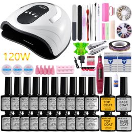 Dresses Manicure Set Nail Set Nail Gel Polish Set Soak Off Nail Kit Salon Nail Tools Uv Led Nail Lamp Dryer Electric Nail Drill Hine