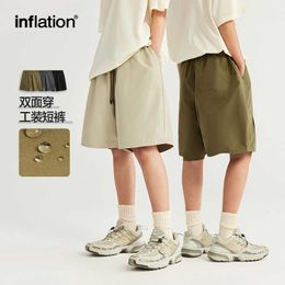 Inf Mens Wear | Double Sided Work Shorts 2024 Spring/summer New Street Loose Fashion Brand Basic Casual Capris