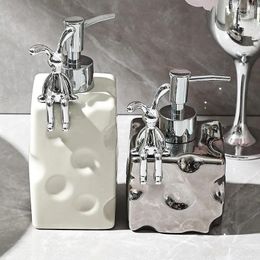 Liquid Soap Dispenser Light Luxury Ceramic Hand Sanitizer Bottle Bathroom El Shower Gel Split Press Foaming Machine Foam Pump