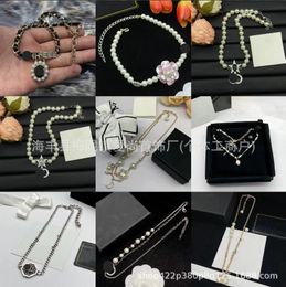 Pendant Necklaces European and American fashionable and elegant socialite palace diamond inlaid pearl letter necklace