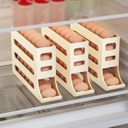 Kitchen Storage Refrigerator Egg Box Rolling Container Eggs Rack Large Capacity Organiser Holder