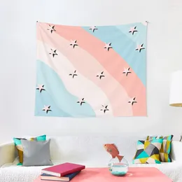 Tapestries Cotton Candy Stars Striped Pattern Tapestry Room Decor Decorating