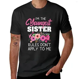 Men's Tank Tops Youngest Sister Rules Dont Apply To Me T-Shirt Blacks Funnys Customizeds Short Sleeve Tee Men