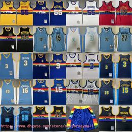 Classic Retro 1991-92 Basketball 55 DikembeMutombo Jersey Throwback Vintage 15 CarmeloAnthony 3 AllenIverson 27Murray 15Jokic Jerseys Breathable Sports Shirts