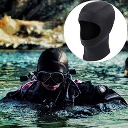 1Pcs 3mm Neoprene Mens Womens Black Hat Wetsuit Diving Helmet Winter Stretch Hood Surf Kayak Bodyboard Swimwear Cap 240403