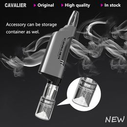 CAVALIER Pro Plus Wax Vaporizer Glass NC Smoking Pipe Quartz Coil Variable Voltage 510 Thread Kits For Electric Dab Rig Bong Wax Dip Vapour Pen With OLED Smart Display