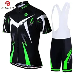 Racing Sets X-TIGER Pro Cycling Jersey Set Men Bicycle Clothing MTB Summer Quick-dry Bike Riding Clothes Anti-UV Suit Accessories