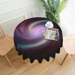 Table Cloth Spiral Strudel Galaxy Round Polyester Kitchen Tablecloth Decorative Elegant Fabric Cover