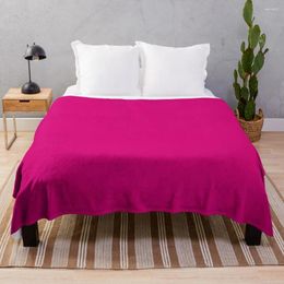 Blankets Pink Fuchsia Solid Colour Decor Throw Blanket Bed Covers Hairy