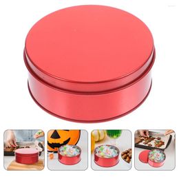 Storage Bottles 2 Pcs Christmas Decore Tinplate Box Metal Can With Lid Candy Jar Empty Tins Jars Lids Cookie