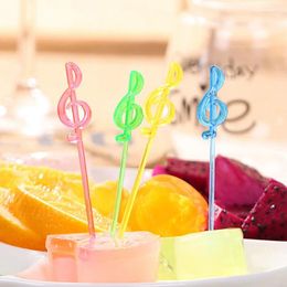 Forks 50/100Pcs Cute Mini Cartoon Picks Children Snack Cake Dessert Fruit Lunch Bento Accessories Party Decor