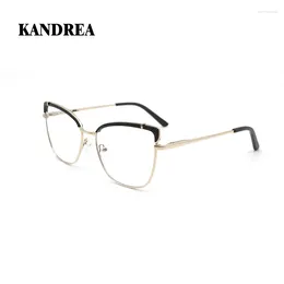 Sunglasses Frames KANDREA Vintage Metal Cat Eye Optical Glasses Frame Women Beautiful Fashion Transparent Grade Eyeglasses Eyewear GU33020