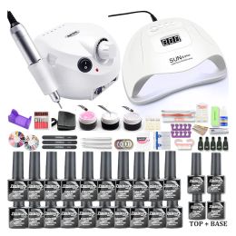 Kits Gel Nail Polish Set 2000035000RPM Nail Drill Machine Kit With UV LED Lamp Manicure Tools Kit Nail Art Set UV Builder Nail Gel