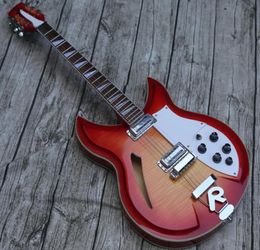 China 12 strings 381 Cherry red Guitar C S semi hollow body 381V69 Mapleglo Electric Guitar3297213