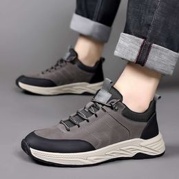 Spring Mens Shoes New Black Sports Leisure Work Waterproof Anti Slip Wear Resistant and Tidal