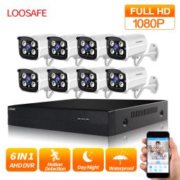 System LOOSAFE 8CH CCTV Camera Security System AHD DVR Kit 1080P IR Night Vision Outdoor CCTV Camera P2P Video Surveillance CCTV kit