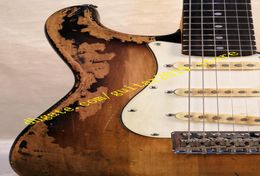 ST 6 string Deluxe Series Masterbuilt Eric Johnson Relic Electric Guitar 2 Color Sunburst in stock4343621