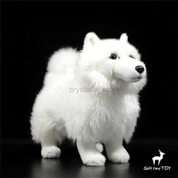 Movies TV Plush toy Samoyed Dog High Fidelity Anime Cute Samoye Dog Plushie Plush Toys Lifelike Animals Simulation Stuffed Doll Kawai Toy Gifts Kids 240407