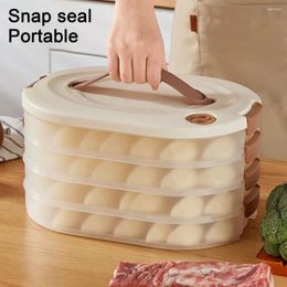 Storage Bottles Visible Dumpling Container Fridge Case Stackable Transparent Box Capacity Food Grade No Odor