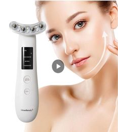 EMS RF Electroporation Microcurrent Neck Face Lifting Massager Skin Tightening LED Therapy Beauty Massage Rejuvenation Device8292852