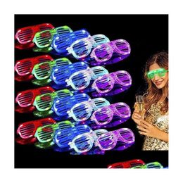 Other Festive & Party Supplies Led Glasses New Years Eve Christmas Light Up Shutter Shades Sunglasses Kids/Adts Glow In Dark Favors Ne Dhcfj