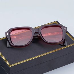 JMM Hopper Taos Square Sunglasses Japanese Original Yellow Tortoise Man and Women Uv400 Handmade Eyeglasses with Originals 240401