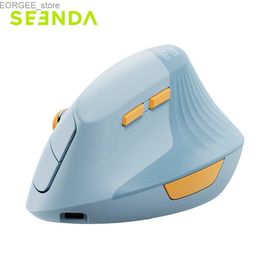 Mice Seenda Lift Vertical Wireless Mouse Type C Rechargeable Ergonomic USB Type C Mice for Laptop PC MacBook Windows Android Y240407