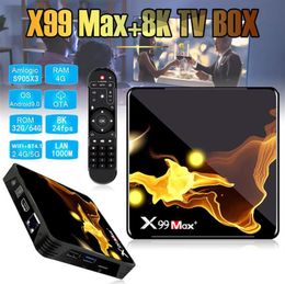 X99 MAX Android 90 TV BOX Amlogic S905X3 Quadcore 24G5GWIFIBluetooth 8K Smart Boxes244h272D4587140