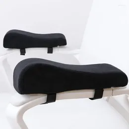 Pillow 2PCS Chair Ergonomic Armrest S Pressure Relief With Memory Foam Pads Of Black Plush Computer Arm