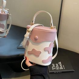 Totes Funny Cow Patchwork Shoulder Bags High Quality Zipper Bucket For Women 2024 Fashion Capacity Ladies Crossbody Bag