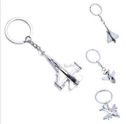 Keychains Lanyards More Metal Plane Keychain Mini Key Chain Aircraft Model Car Ring Aeroplane Party Best Gift Jewellery for Men Women 17035 Q240403