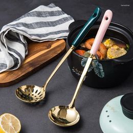 Spoons Large Household Spoon Kitchen Ware Long Handle Pot Colander Stainless Steel Serving Cutlery Big Buffet Sopear Rice